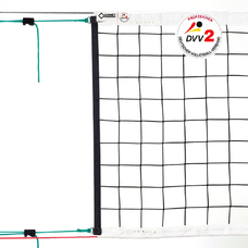 VOLLEYBALL-TURNIERNETZ DVV-2, STAHLSEIL, 4 MM-530613