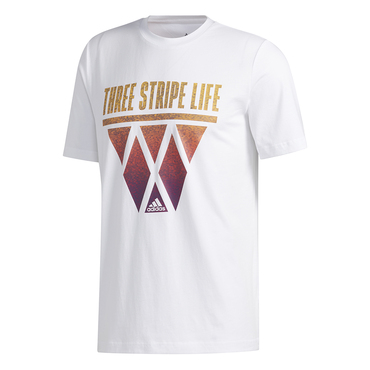 THREE STRIPE LIFE HOOPS T-Shirt
