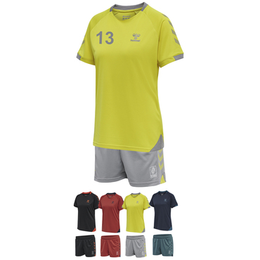 hummel Handball 14Er Set Gg12 Action Jersey + Short Damen Inkl. Ball Und  Druck Trikotset special günstig kaufen